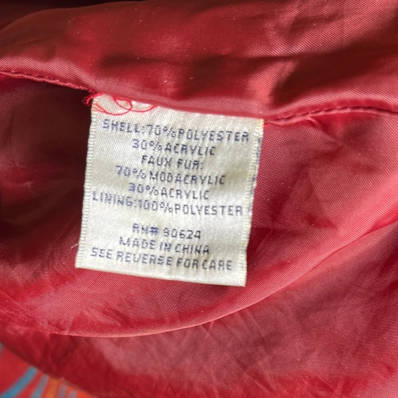 Tasha Polizzi Aztec penny lane afghan blanket jacket coat fur medium - Picture 5 of 7